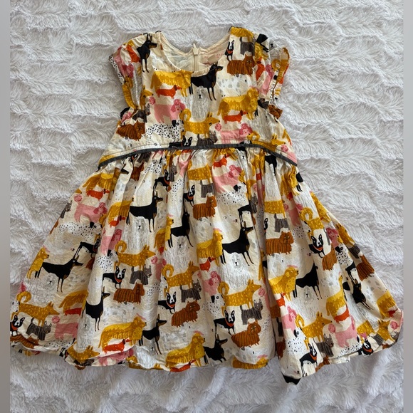 Pink Chicken Other - Pink Chicken Dog Print Kids Dress